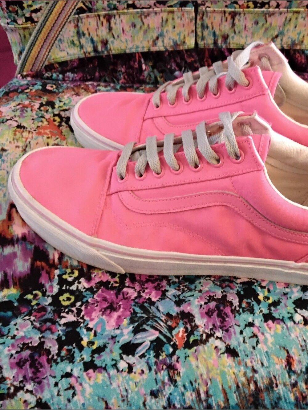 Vans Customs Pink Fashion Sneakers Women’s size 12 Mens size 10.5 10 1/2 unisex